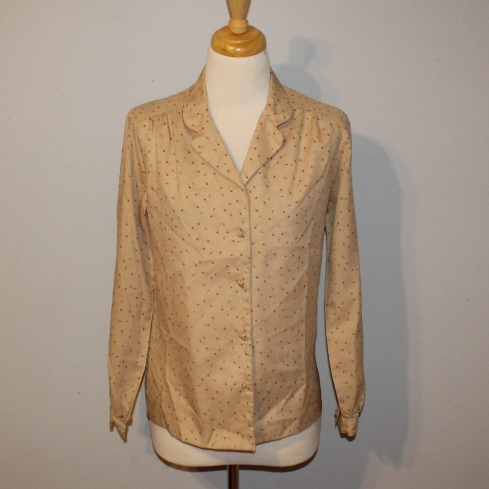 Vintage Pant-her Size 13 14 Button Front Blouse Shirt Top Panther